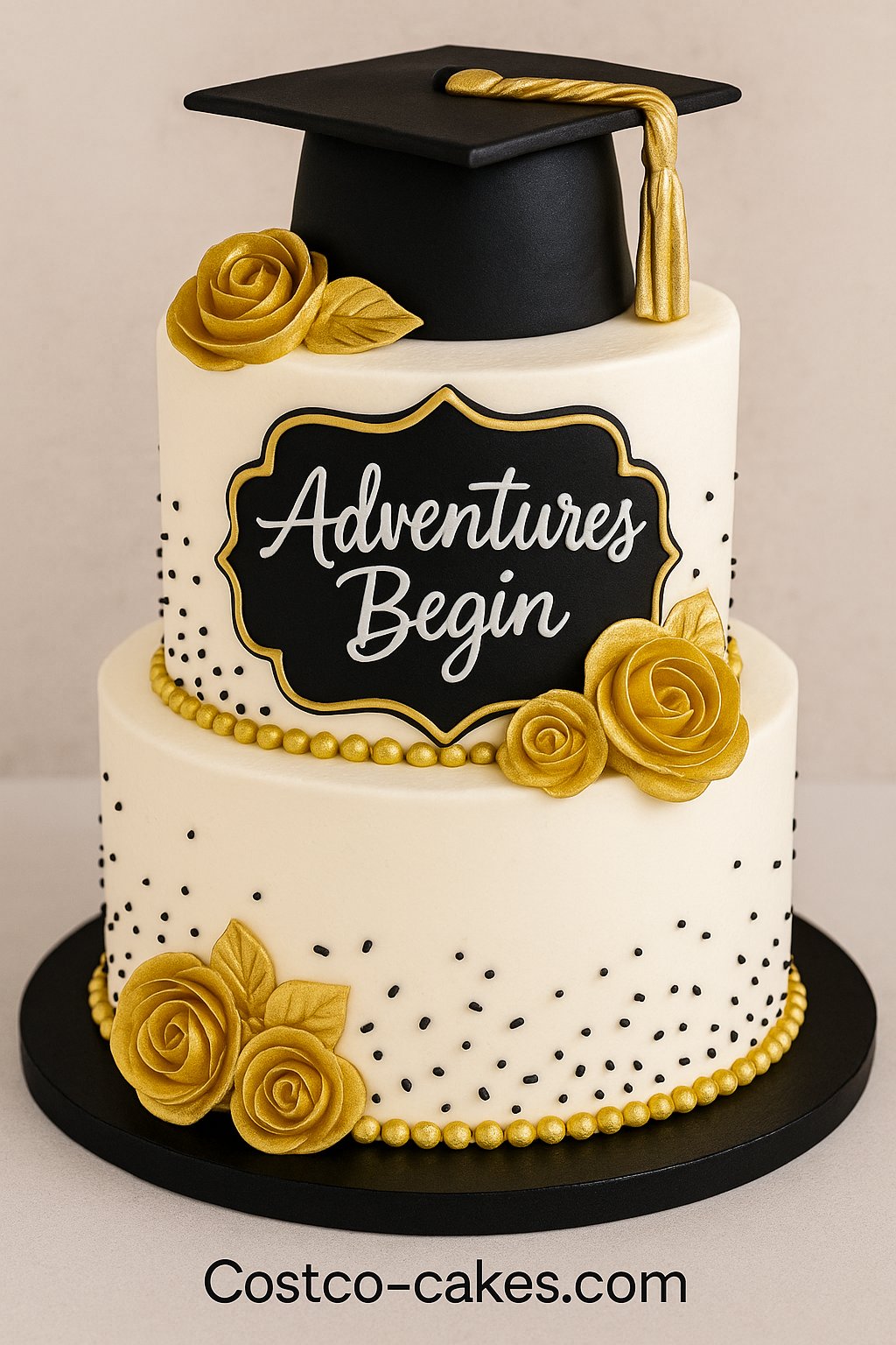 Adventures Begin Graduation Cake